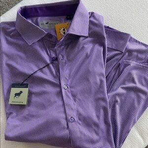 Purple Checkered Hill Sport Men's Shirt